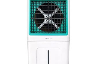 Cadlec ChillMate 50L Personal Air Cooler For Home, High Speed Fan with Powerful Air Throw, Inverter Compatible, Anti-Bacteria Honeycomb Pad with Ice Chamber, 3 Year Warranty | White
