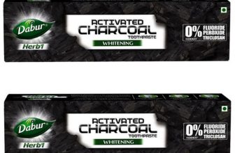 Dabur Activated Herbal Charcoal Toothpaste With Mint 120gm 2pc Toothpaste(240 g, Pack of 2)