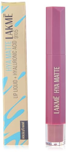 Lakme 9to5 Hya Matte, Peachy Pro Liquid Lipstick, for Soft and Supple Lips, with Hyaluronic Acid & Vitamin E, Matte Finish, Smudge-Proof, Long-Lasting, for Women, 5.3 ml,