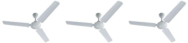Bajaj Frore 1200 mm (48″) Star Rated Ceiling Fans for Home |BEE Star Rated Energy Efficient Ceiling Fan |Rust Free Coating for Long Life |High Air Delivery |2-Yr Warranty White (Pack of 3)
