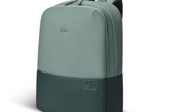 Gear Uber Leatherite Medium Faux Leather Water Resistant 2 Compartment Laptop Backpack/Casual Backpack/Daypack/Travel Backpack/College Bag For Men/Women (Green), 12 Litres