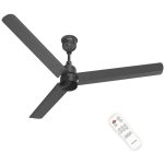 Polycab Wizzy Plus 1200mm 5-Star BLDC, Remote Ceiling fan for Living Room| 55% Energy Saving, 100% Copper, High Air Delivery, Free Installation | 3+1 yr Warranty【Matt Black】