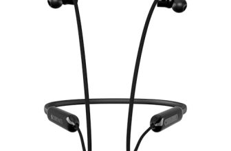 Zebronics Bluetooth MagSnap Neckband, 10mm Drivers, Upto 18hrs Playtime, BT v5.3, ENC, Gaming Mode, Volume & Media Control, Type C Rapid Charging (Escape 80, Black)