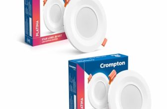 Crompton Star Lord JBNXT Junction Box Downlighter | 5W | Round | Blue | Pack of 2 | Junction Box | Cutout: 3 inch, 75 mm | For use in halls, bedroom, kitchens, office, stores