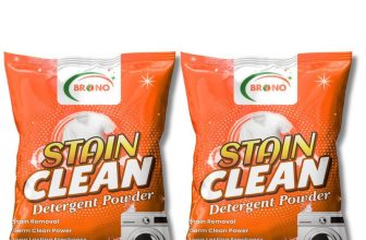 Brono ultra clean detergent powder, top/front load washing powder, orange Detergent Powder (Fresh)(10 kg)