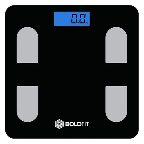 Boldfit Weight Machine for Home Digital Weighing Machine for Human Body with LCD Display Max Weight Capacity 180Kgs (Batteries Not Included) – Bathroom Scale for Home