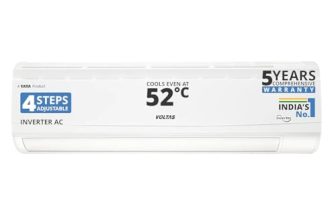 Voltas 185V Vectra CAR 1.5 ton 5 star,New star rated, inverter Split AC|4-IN-1 Adjustable modeHigh ambient Cooling-cools even at 52°C|Anti dust filter with Anti-microbial coating|Copper Coil|White