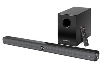ZEBRONICS 120 Watts Soundbar, Home Theatre, Dual Racetrack Drivers Soundbar, 13.33cm Subwoofer, HDMI ARC, Bluetooth v5.1, USB, Glossy Finish, Wall Mountable, 2.1 Ch (Juke BAR 3910)