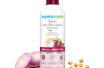 Mamaearth Onion Shampoo for Hair Growth and Hair Fall Control with Onion and Plant Keratin | Reduces Hair Fall | Strengthens & Smoothens Hair | For Men & Women | 600ml