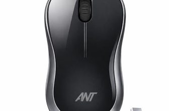 Ant GLOBE15 Wireless Mouse |2.4GHz High-Speed Connectivity |1200 DPI Optical Tracking |12M Battery Life |10m Range USB Plug & Play, Lightweight Ergonomic Design for Laptop,PC,Mac,Windows -Black/Silver