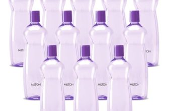 MILTON Pacific 1000 Water Bottle 1 Litre each, set of 12, Purple I PET Food Grade I BPA Free, Leak Proof I Wide Mouth, Easy To Clean I Fridge Bottles for Home, Office, Gym