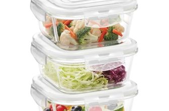 Borosil Klip n Store (800 ml x 3) Square Glass Food Storage Container Set with Air Tight Lid | Borosilicate Glass Container for Lunchbox | Microwave & Dishwasher Safe | Transparent
