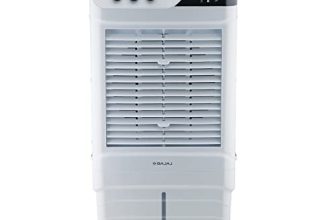 Bajaj DMH 65 Neo 65L Desert Air Cooler for Home|For Larger Room|High-Speed Fan|Anti-Bacterial Honeycomb Cooling Pad|90Ft Air Throw|3-Speed Control|3 Year Comprehensive Product Warranty|White
