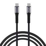 ZEBRONICS TT65S Type C – Type C Braided Cable, 65 Watts PD, Rapid Charging Cable, Charge & Sync, 1M, Compatible with iPhone 15 | Samsung | OnePlus | Xiaomi | Realme | Oppo (Black)