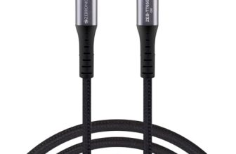 ZEBRONICS TT65S Type C – Type C Braided Cable, 65 Watts PD, Rapid Charging Cable, Charge & Sync, 1M, Compatible with iPhone 15 | Samsung | OnePlus | Xiaomi | Realme | Oppo (Black)