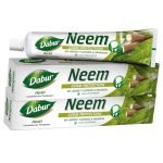 Dabur Herb’l Neem Germ Protection Toothpaste – 600g (200g + 100g x Pack of 2) | Fights Bacteria | No Added Flourides & Parabens | Complete Oral Care