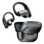 Boat Airdopes Stride with Up to 50 Hrs Playtime, Quad Mics ENx™ Tech, Open-Ear Comfort, 13mm Drivers, Beast™ Mode, Spatial Audio, IPX4 Resistance, Multipoint Connectivity OWS Earbuds (Ash Black)