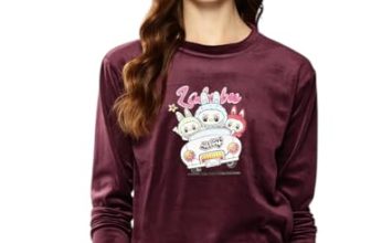 Aarika Womens Winter Wear Wine Colour Printed Velvet Sweat Shirt-(S-L)-(NEW-SHT-W-WL-AD-051-WINE-L)