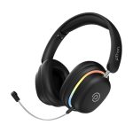 pTron Studio Xtreme, 70hrs Playtime, 40ms Low-Latency, Dual Device Pairing, Wireless Over Ear Headphones w/Detachable Mic & TruTalk ENC Calls, 40mm Drivers, RGB Lights, BT5.4 & Type-C Charging (Black)