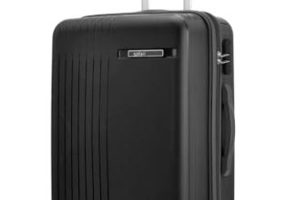 Safari Xylo 8 Wheels Medium 66cm Trolley Bag Hard Case Polypropylene 360 Degree Wheeling System Luggage,Recessed Lock, Trolley Bags for Travel, Suitcase for Travel, Black