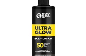 Beardo Ultraglow SPF 50 PA+++ Body Lotion for Men, 250 ml | Sun protection,Hydrating & Light Weight Winter Moisturizer for Body | Moisturizes & Nourishes Dry Skin | Body Butter for Men