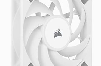 Corsair AF120 Elite, High-Performance 120mm PWM Fluid Dynamic Bearing Fan with AirGuide Technology (Low-Noise, Zero RPM Mode Support) Single Pack – White