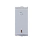 Wipro Northwest Venia 6A Bell Push With Indicator, White (pack of 20)