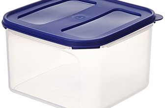 Amazon Brand – Solimo Square Modular Plastic Container, 3 Litres, Blue