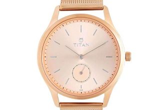 Titan Ladies Workwear Slimline Analog Rose Gold Dial Women’s Watch-NN95069WM01