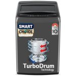 LG 7 Kg 5 Star Smart Inverter Technology Fully Automatic Top Load Washing Machine (T70VBMB1Z, Auto Prewash, Turbodrum, Stainless Steel drum, LED Display, Smart Diagnosis Middle Black)