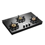 Lifelong 3 Gas Burner Tops – 3 Burners Hob Top Gas Stove with Automatic Ignition – Toughened Glass Top Gas Stoves for Home & Kitchen – Automatic Gas Stove for Modular Kitchen (LLHT007)