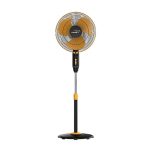V Guard Gatimaan Pro HSP N High Speed Pedestal Fan | 3 Adjustable Fan Speeds | Rust Resistant ABS Body | Powerful 2100 RPM Motor | Orange Black | 40 cm (400mm)