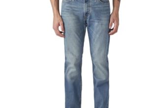 Levi’s Men’s 511 Slim Fit Mid Rise Heavy Fade Stretchable Jeans Lt Vintage Blue|Size: 28