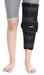 FOVERA Knee Immobilizer Brace for Knee Support – Stabilizer Splint for Dislocation, Ligament Tear, & Injury Recovery with Wraparound Design & 5 Adjustable Straps for Men & Women (XL)