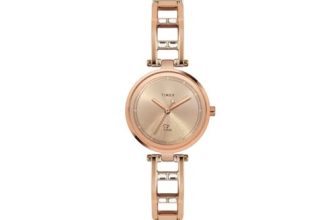TIMEX Fria Analog Gold Dial Women’s Watch-TWEL15300