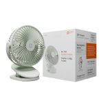 Orient Electric Orbis Rechargeable Personal Fan | 360° Rotation | 1800 mAh Battery | 4 Speed Modes with Timer | Quiet Operation | USB Type-C Charging | Clip-On Mini Fan | Matcha Green