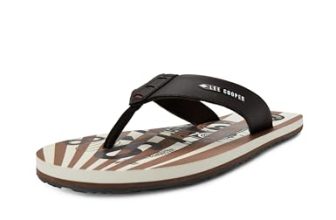 Lee Cooper Men’s Brown Casual Flip-Flops Slippers