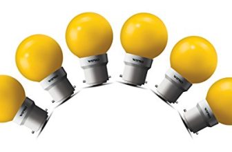 Wipro Safelite N10003 B22 0.5-Watt Led Night Lamp (Pack of 6, Yellow)
