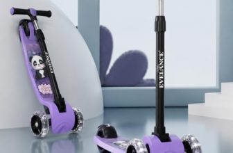 EVELANCE 3 Wheel Kids Road Runner Scooter with Adjustable Height, Foldable Kick Scooter for 3+ Years | Skating Scooter Outdoor Toy for Boys & Girls, Birthday Gift | 50kg Capacity(Purple)