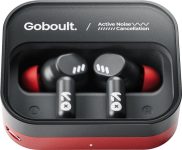 GOBOULT Tenet Pro with ANC, 75H Playtime, 4 Mic ENC, Dual Pairing ,BT 6.0, 13mm Drivers Bluetooth(Crimson Red, True Wireless)