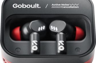 GOBOULT Tenet Pro with ANC, 75H Playtime, 4 Mic ENC, Dual Pairing ,BT 6.0, 13mm Drivers Bluetooth(Crimson Red, True Wireless)