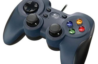 Logitech G F310 Wired Gamepad, Controller Console Like Layout, 4 Switch D-Pad, 1.8-Meter Cord, PC/Steam/Windows/AndroidTV – Grey/Blue
