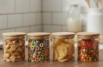 Amazon Brand – Solimo Glass Borosilicate Jar 600Ml,Transparent,4 PCS