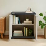 Nilkamal SpaceMax 2 Shelves Plastic Bookshelf with 3-Year Warranty| Multipurpose Storage Cabinet & Book Rack for Home | Durable, Waterproof, Easy-Clean | Living Room & Bedroom Organiser|Charcoal Grey