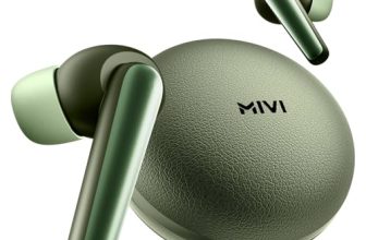 Mivi DuoPods Aura 35 dB Quad-mic ANC Wireless TWS Earbuds, 60H Playback, 13mm Bass Drivers, Gaming Mode 50ms, Bluetooth v5.3, IPX4 Sweat Proof, Made in India