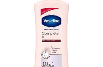 Vaseline Healthy Bright Complete 10 Body Lotion, Anti- Ageing Lotion With Vitamin B3, Aha, Pro-Retinol, 400 ml