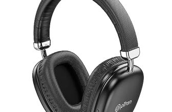 pTron Studio Ultima, 35dB ANC, 70Hrs Playtime, 40mm Driver, Pristine Sound, AI-ENC Calls, BT5.3, Over-Ear Bluetooth Headphones with Mic, Wired/Wireless,Voice Assistant & Type-C Fast Charging(Midnight)