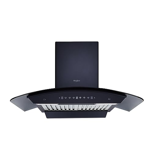 Whirlpool 90cm 1500 m3/hr Autoclean Baffle Filter Kitchen Chimney | Free Installation | 11 Years Warranty on Motor and 5 Years Comprehensive | CGBF PRO 903 HAC BK HOOD | Touch + Gesture Control| Black