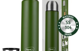 Pigeon Stark Plus Olive 24 Hrs Hot & Cold Therminox Vaccum Insulated 1000 ml Steel Flask(Pack of 1, Green)