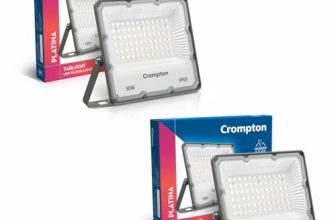Crompton TabLight | Outdoor Waterproof LED Flood Lights | 50W | IP 65 | Cool White | Pack of 2 | Wide Beam Angle | BIS Approved | for Garage, Parking, Shops & Outdoor Lighting (2 Years Waranty)
